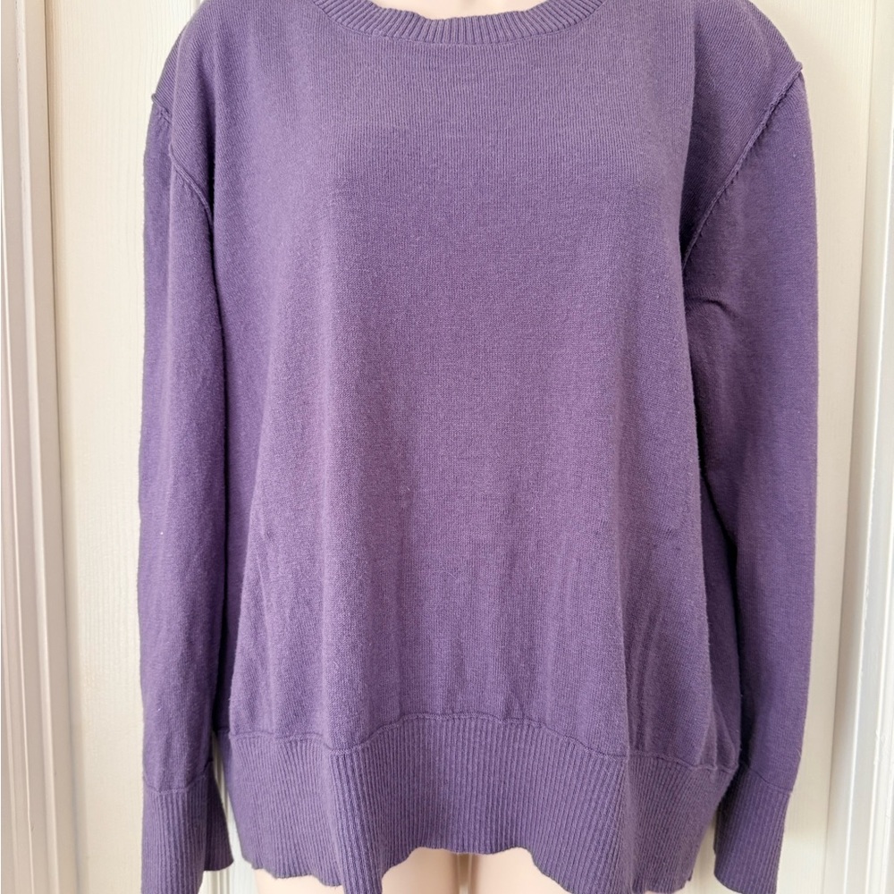 L.L. Bean Women's Crewneck Sweater in Purple